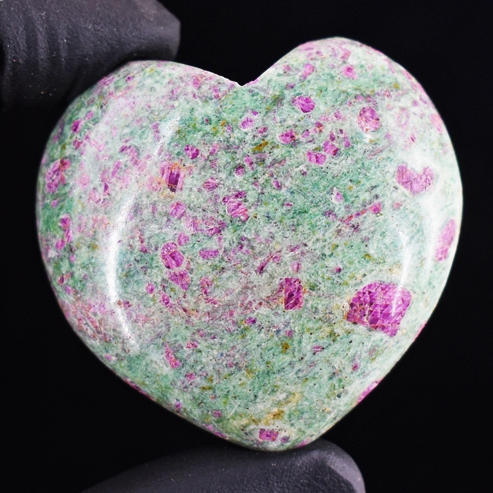 Heart-Shaped Ruby Fuchsite Stone